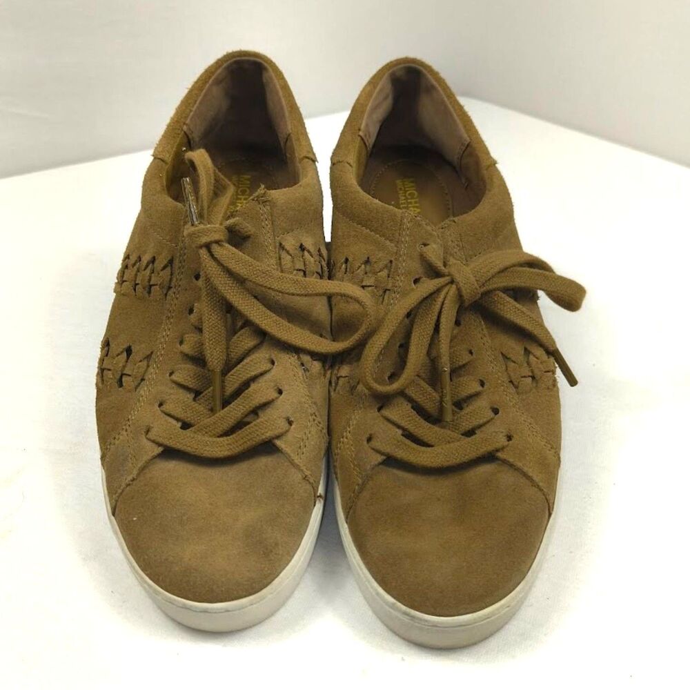 Women's MICHAEL KORS Stevie Woven Suede Low-Top Sneaker US Size 10M
